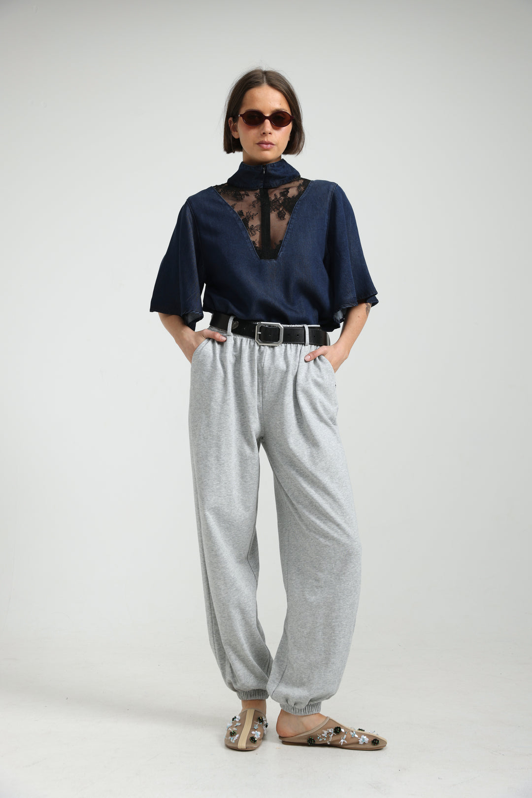 Adamon Lace Dark Denim Polo