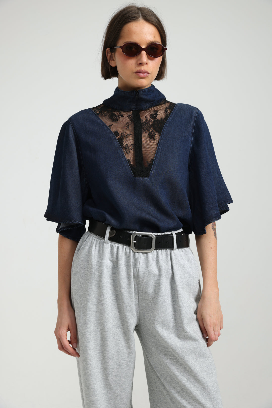 Adamon Lace Dark Denim Polo