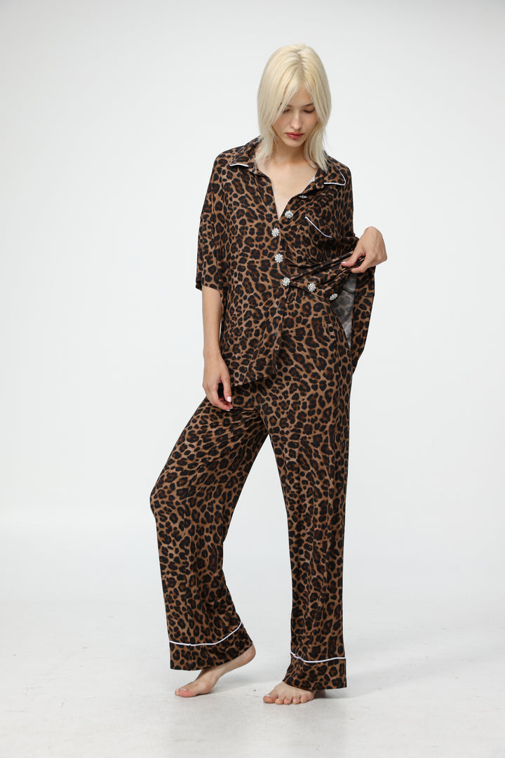 Digi Leopard Pajama Set