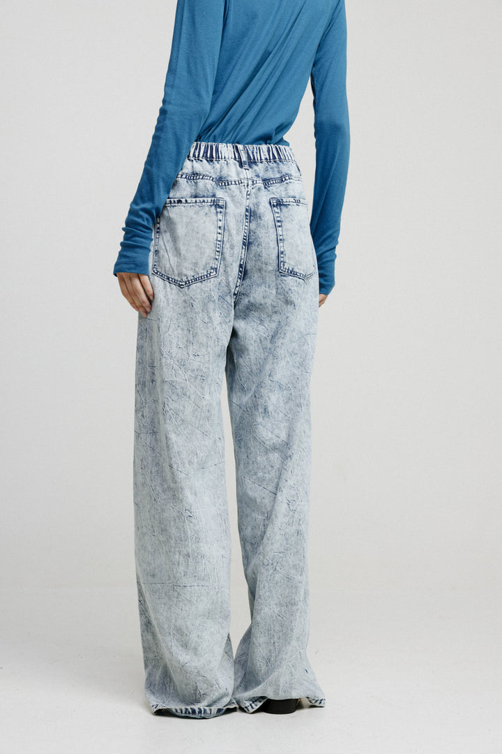 Street Light Blue Baggy Denim