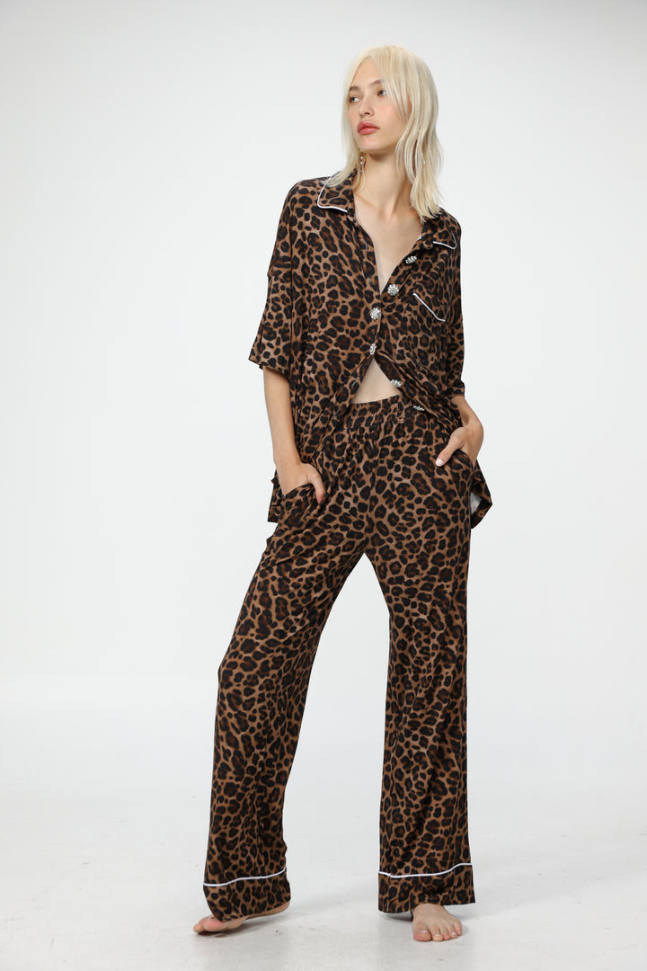 Digi Leopard Pajama Set
