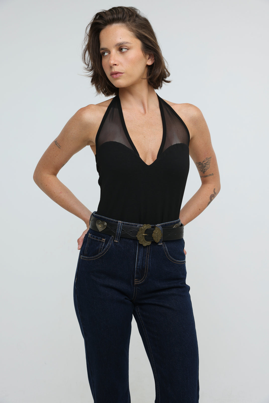 Strobe Black Bodysuit
