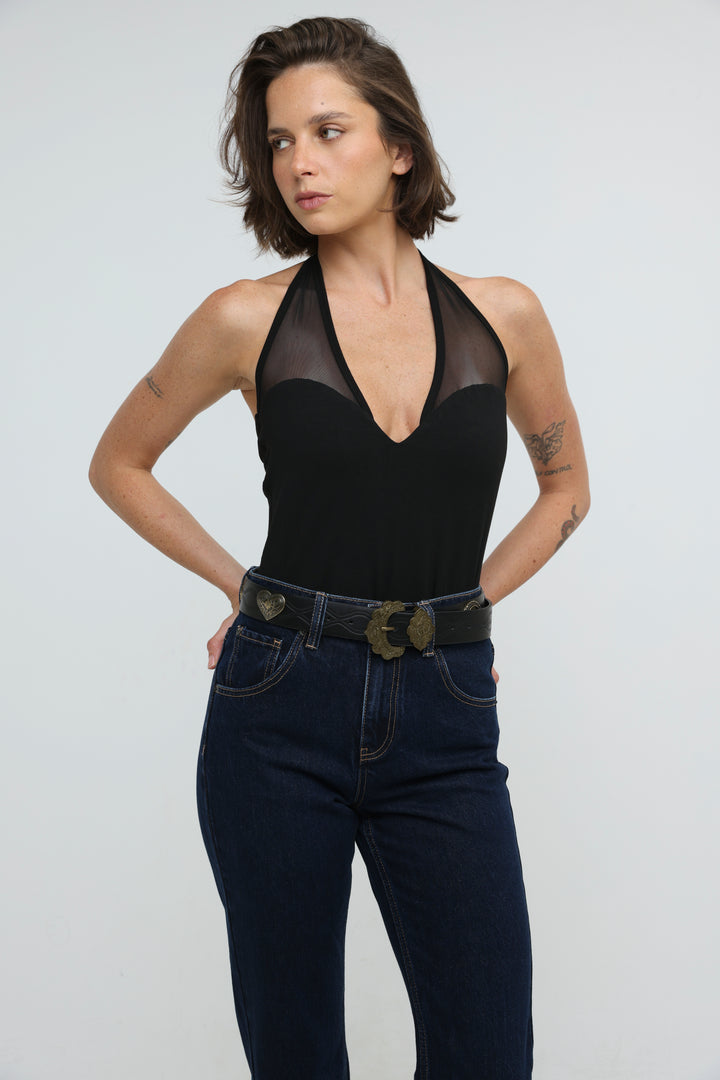 Strobe Black Bodysuit