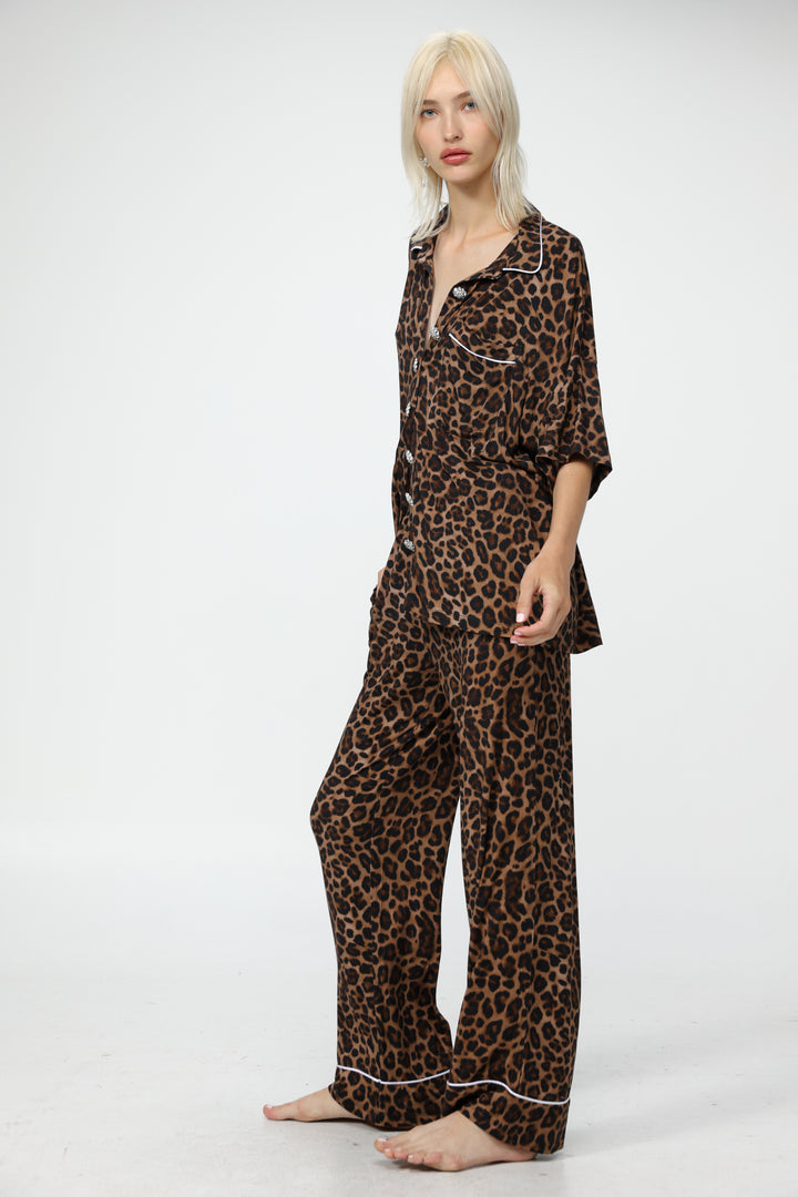 Digi Leopard Pajama Set