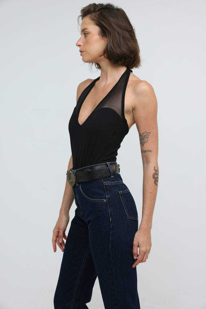 Strobe Black Bodysuit