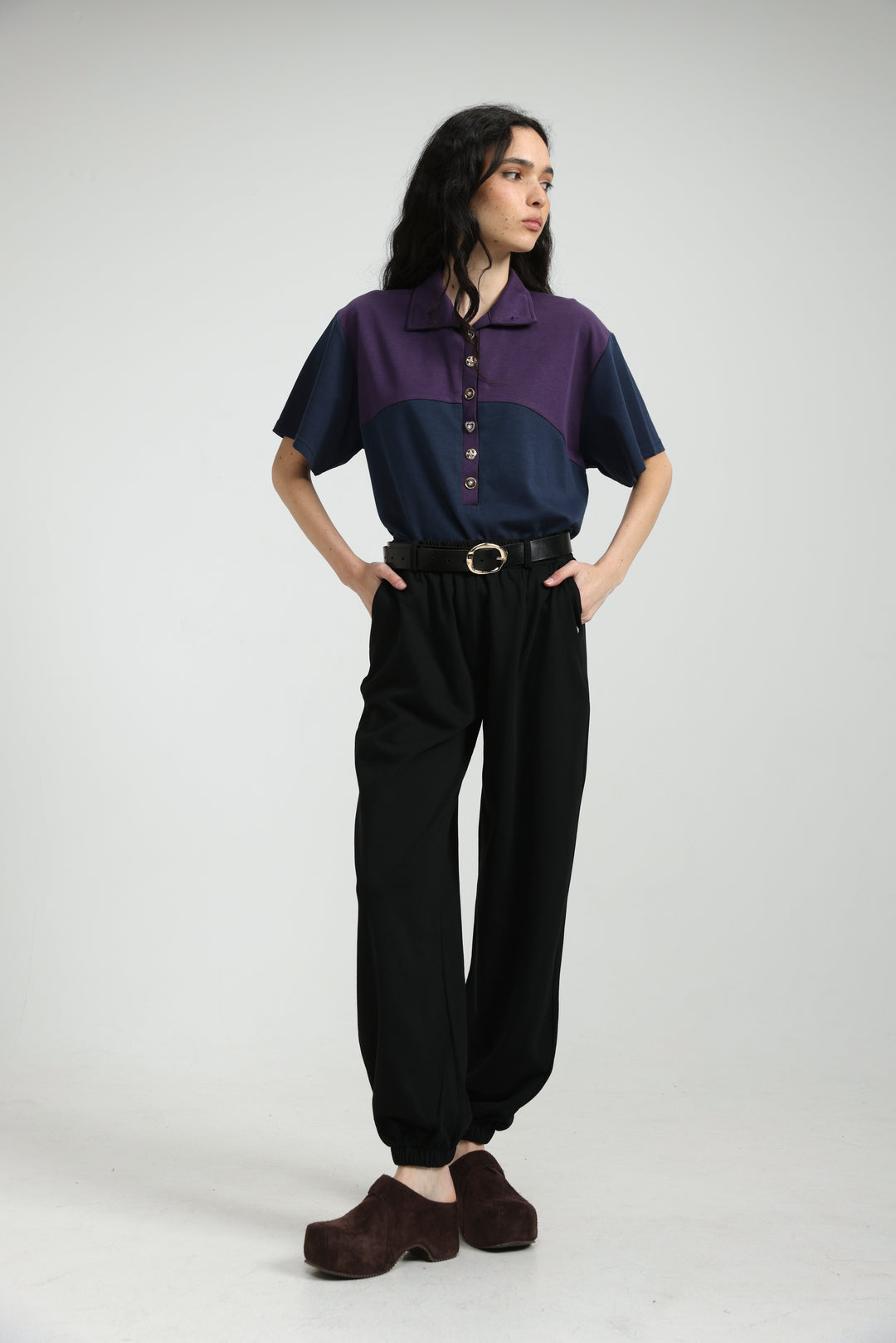 Sun Navy/Purple Polo T-Shirt