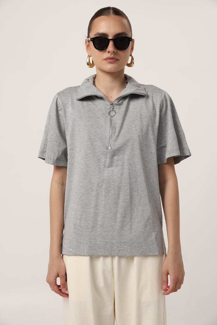 Adamon Sparkly Grey Polo