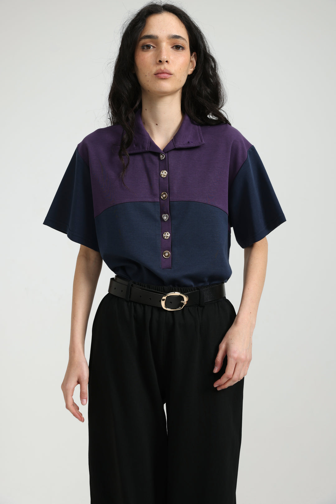 Sun Navy/Purple Polo T-Shirt