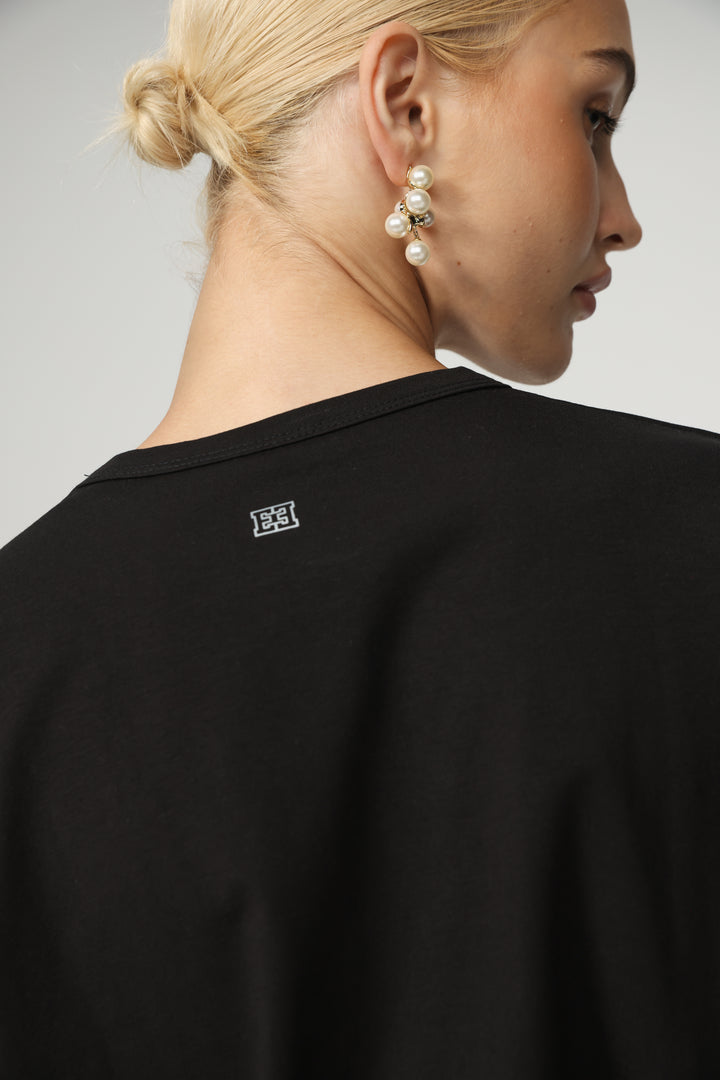 Rock Contrast Black T-Shirt