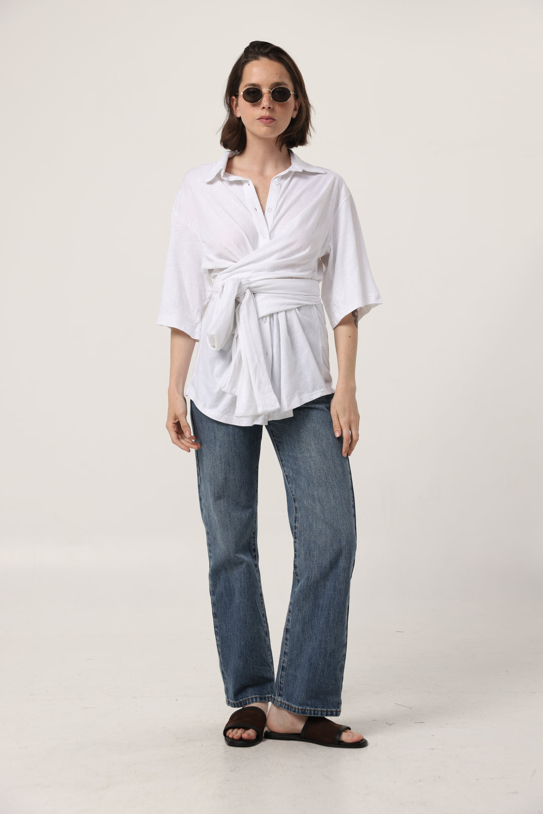 Secret White Wrap Polo