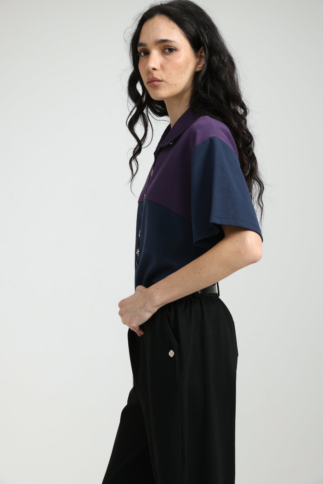 Sun Navy/Purple Polo T-Shirt