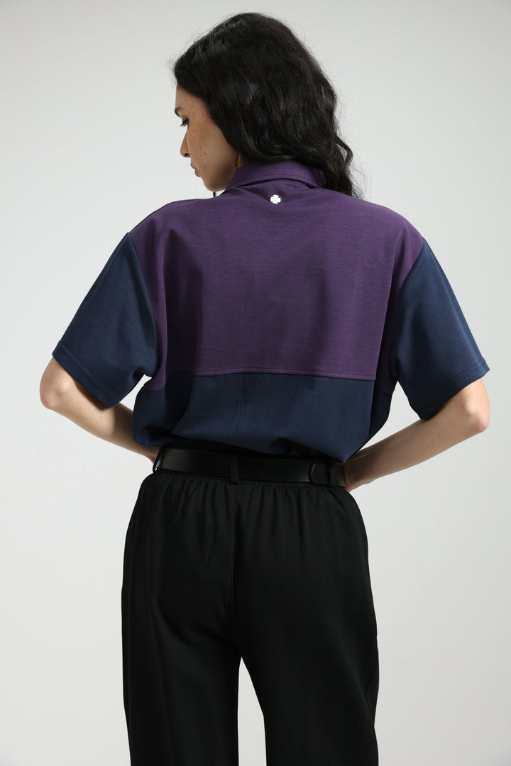 Sun Navy/Purple Polo T-Shirt