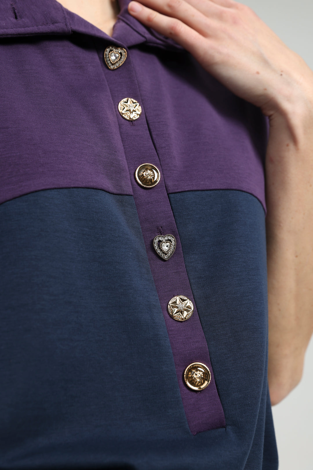Sun Navy/Purple Polo T-Shirt