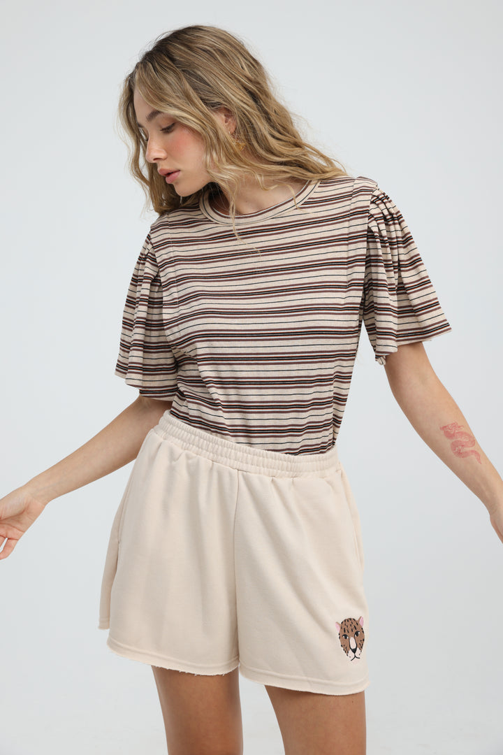 First Brown Stripes T-Shirt