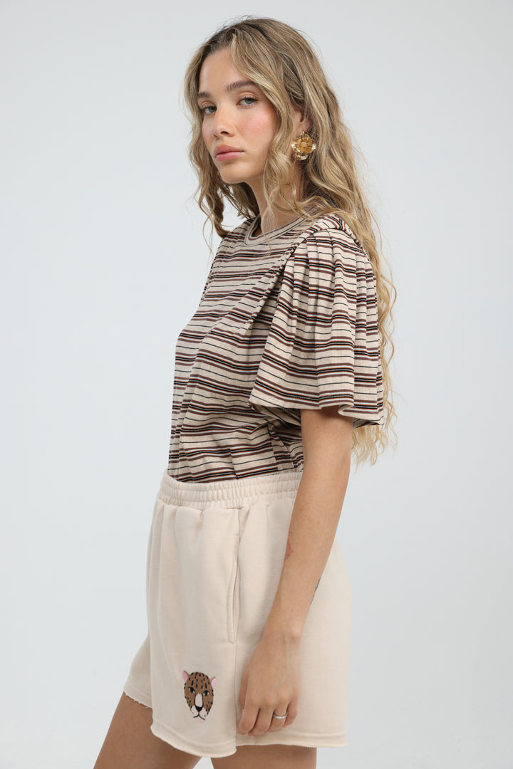 First Brown Stripes T-Shirt