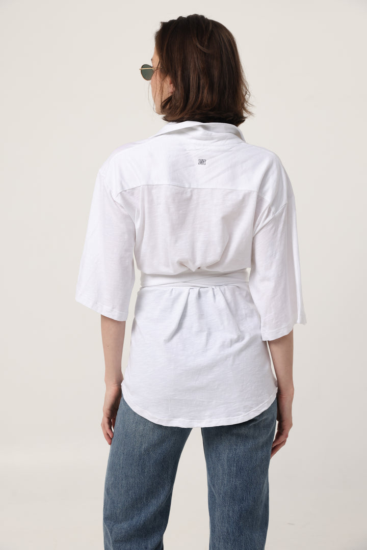 Secret White Wrap Polo