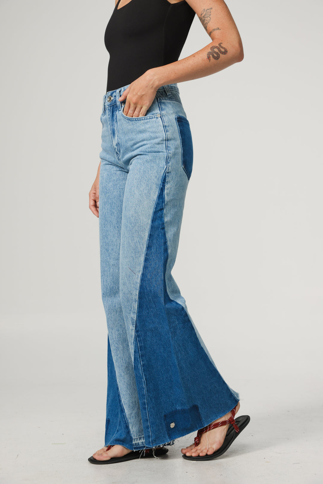 Star 501 Blue Mix Wide Denim
