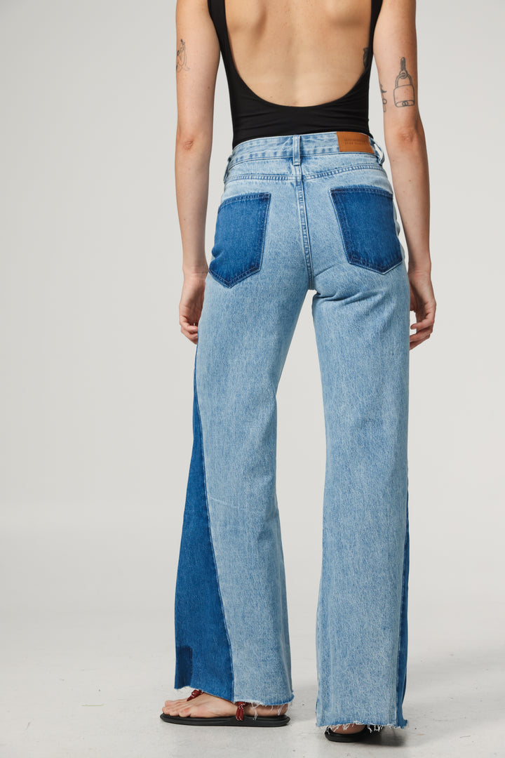 Star 501 Blue Mix Wide Denim