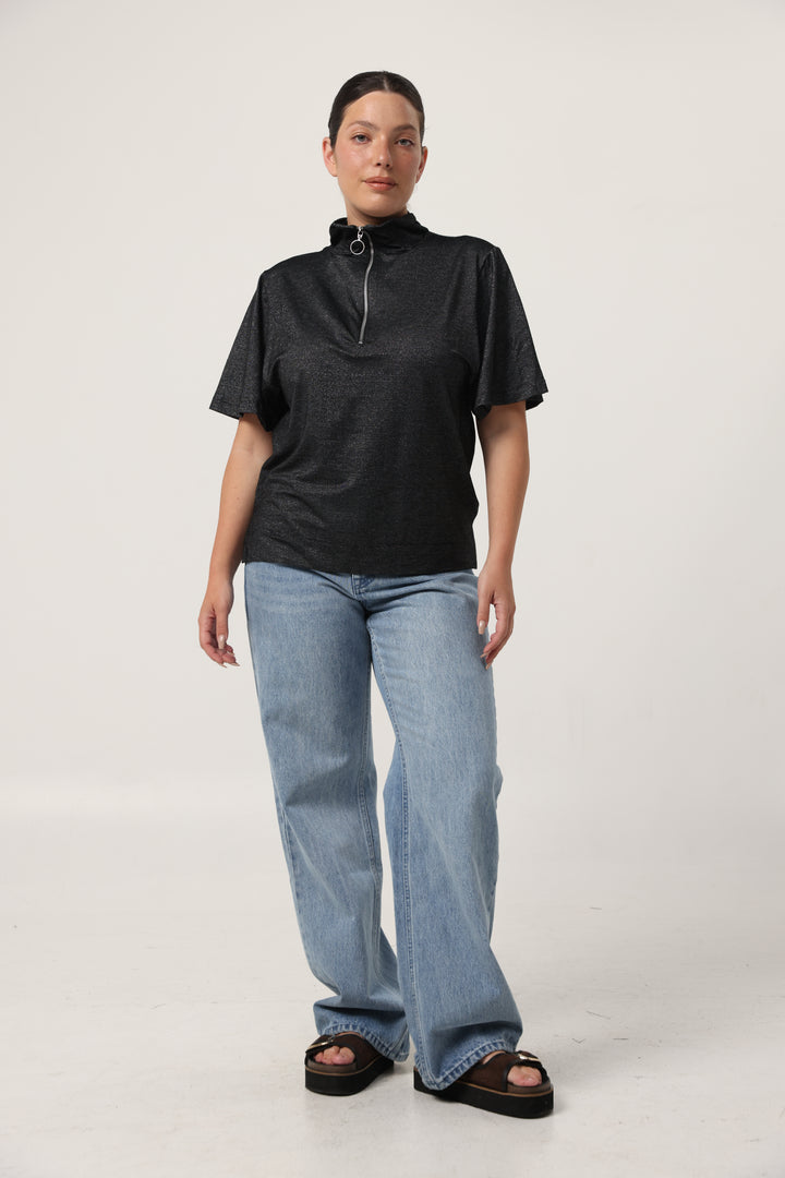 Adamon Sparkly Black Polo