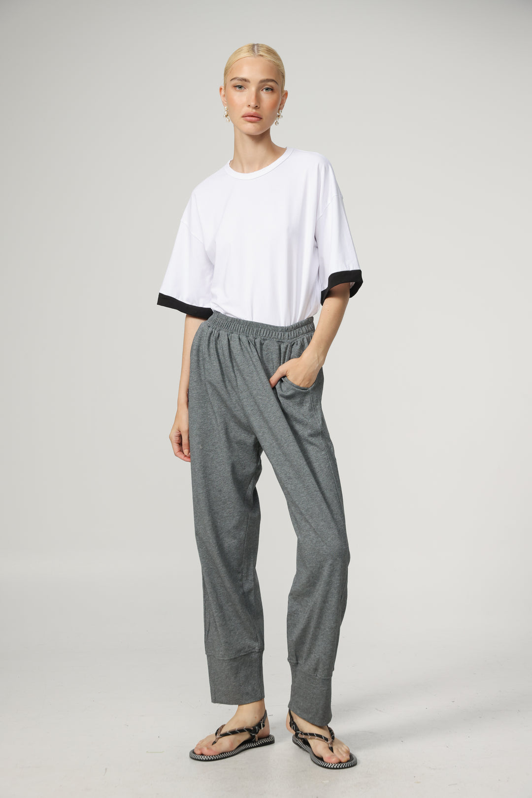 Rock Contrast White T-Shirt