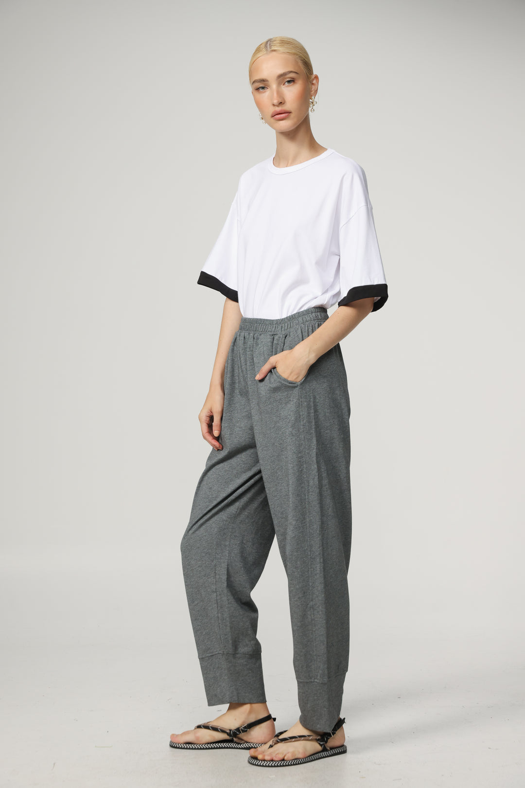 Rock Contrast White T-Shirt