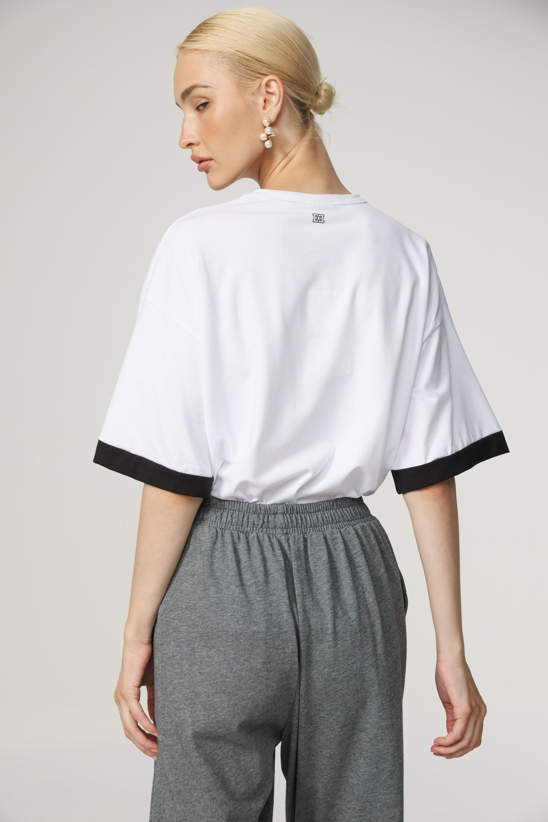 Rock Contrast White T-Shirt