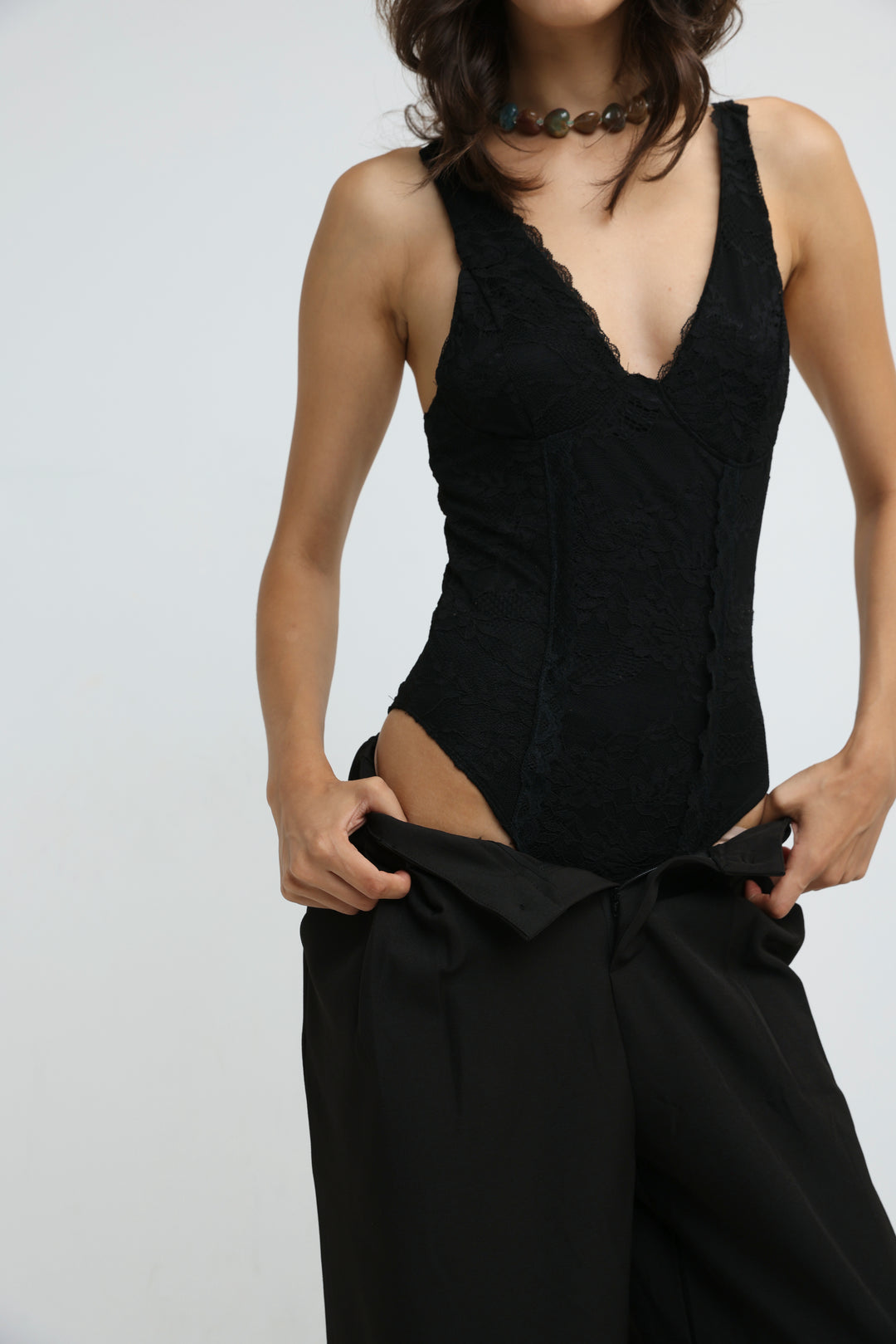 Tempt Black Bodysuit