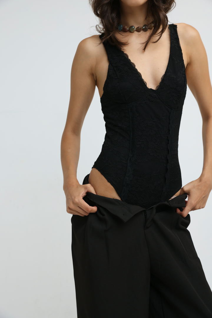 Tempt Black Bodysuit