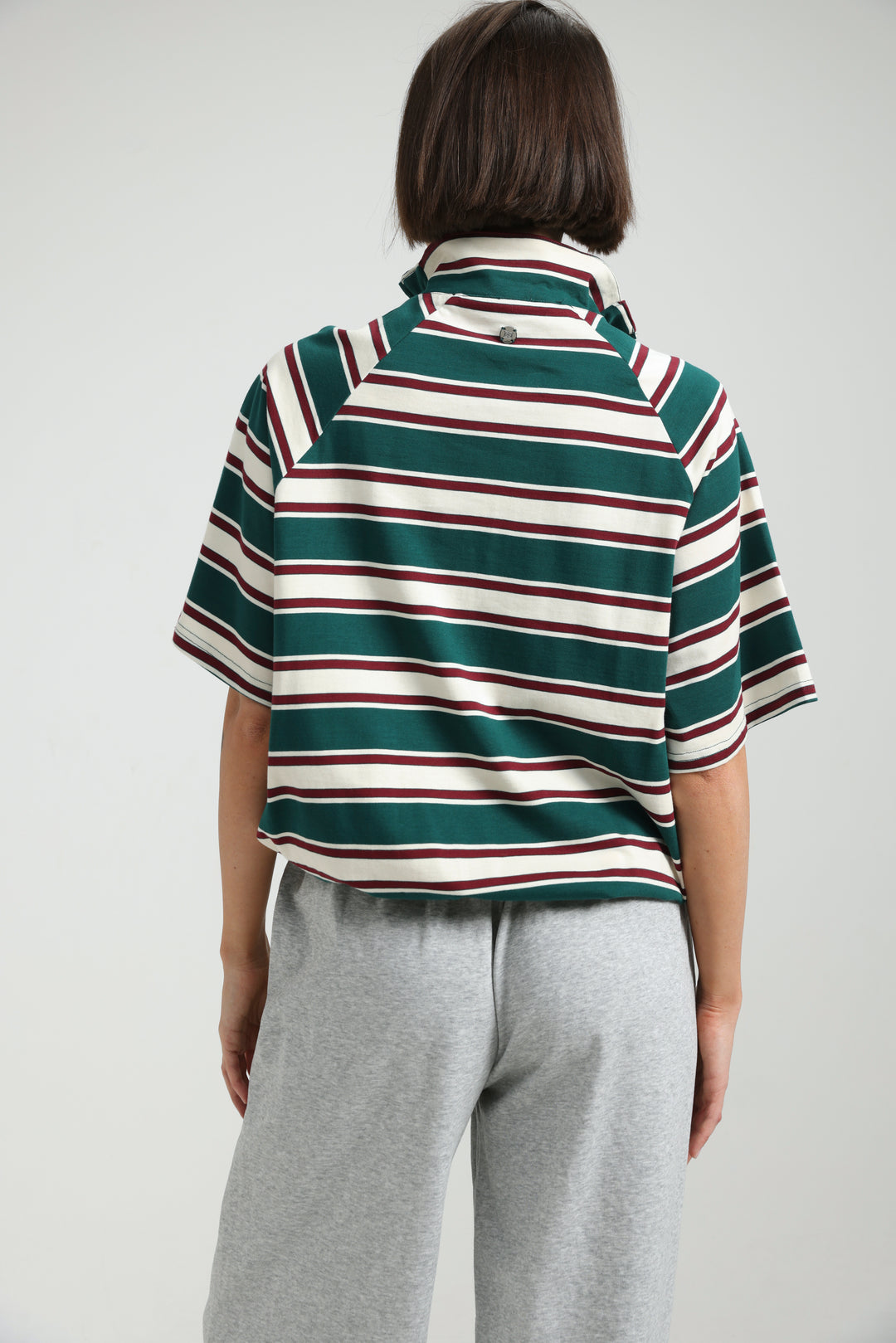 Adamon Green Striped Polo