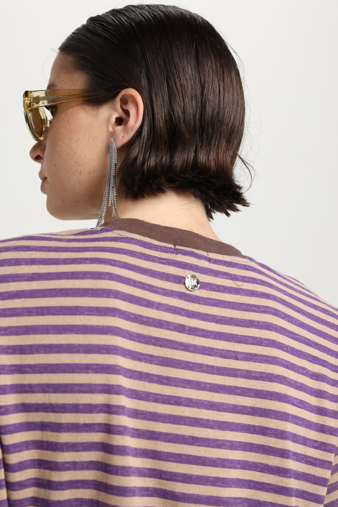Pioneer Purple Striped Padded T-Shirt