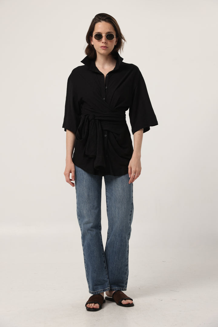 Secret Black Wrap Polo