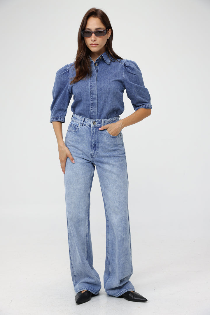 Cubicle Blue Denim Buttoned Shirt