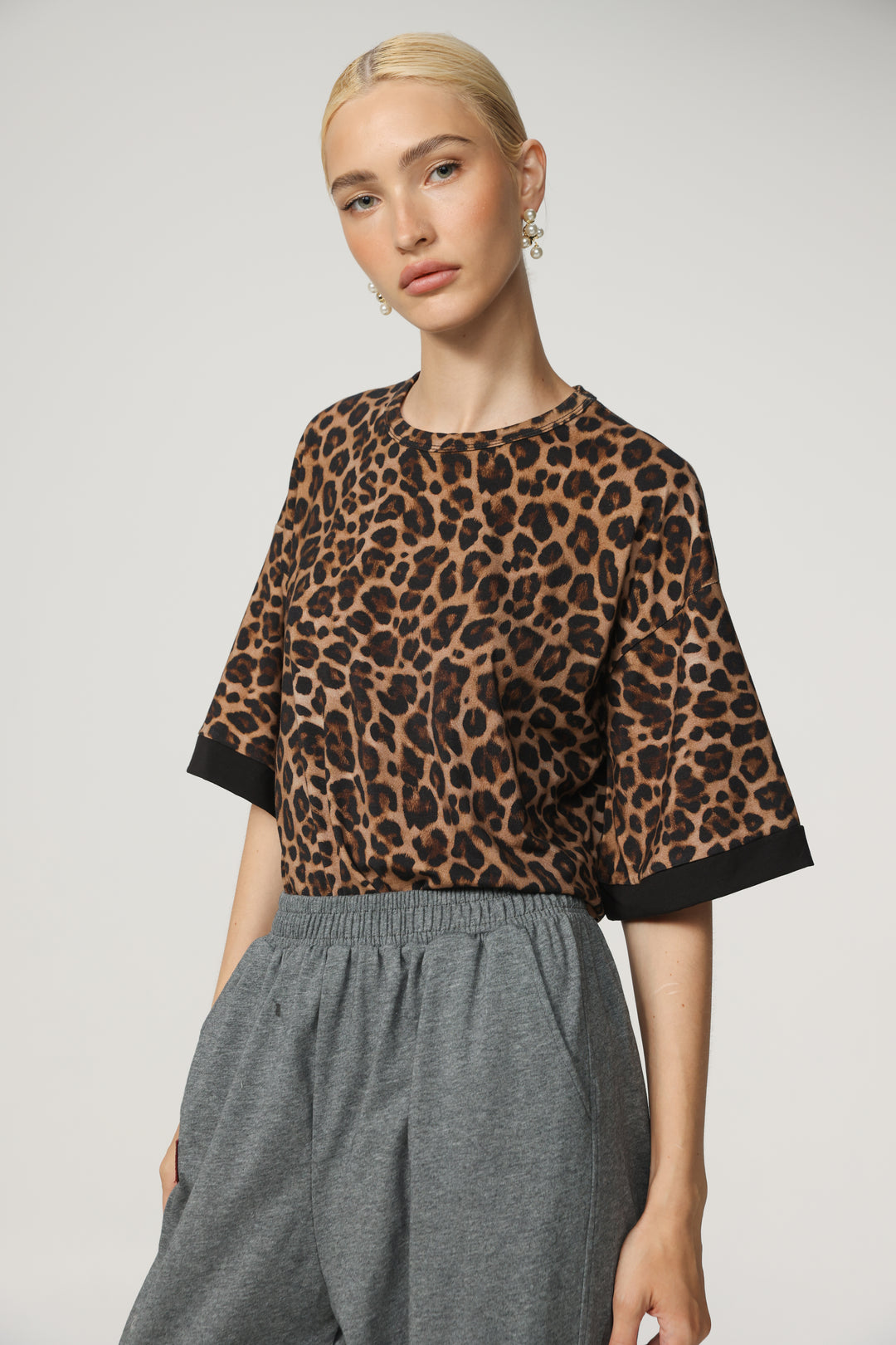 Rock Contrast Leopard T-Shirt