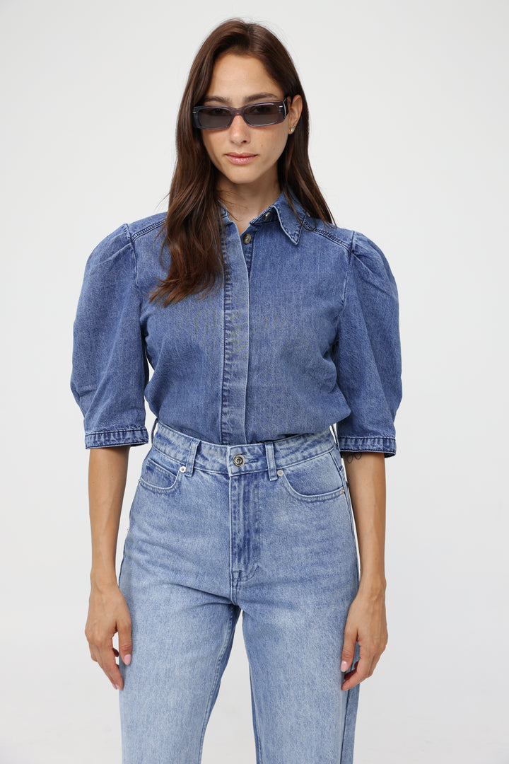 Cubicle Blue Denim Buttoned Shirt