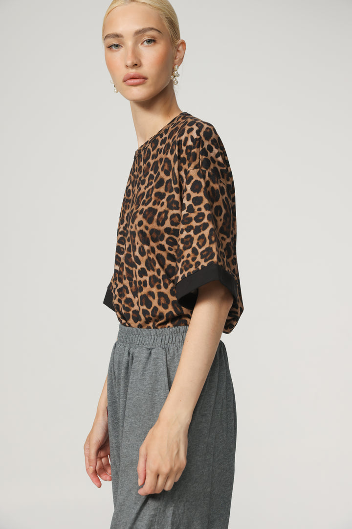 Rock Contrast Leopard T-Shirt