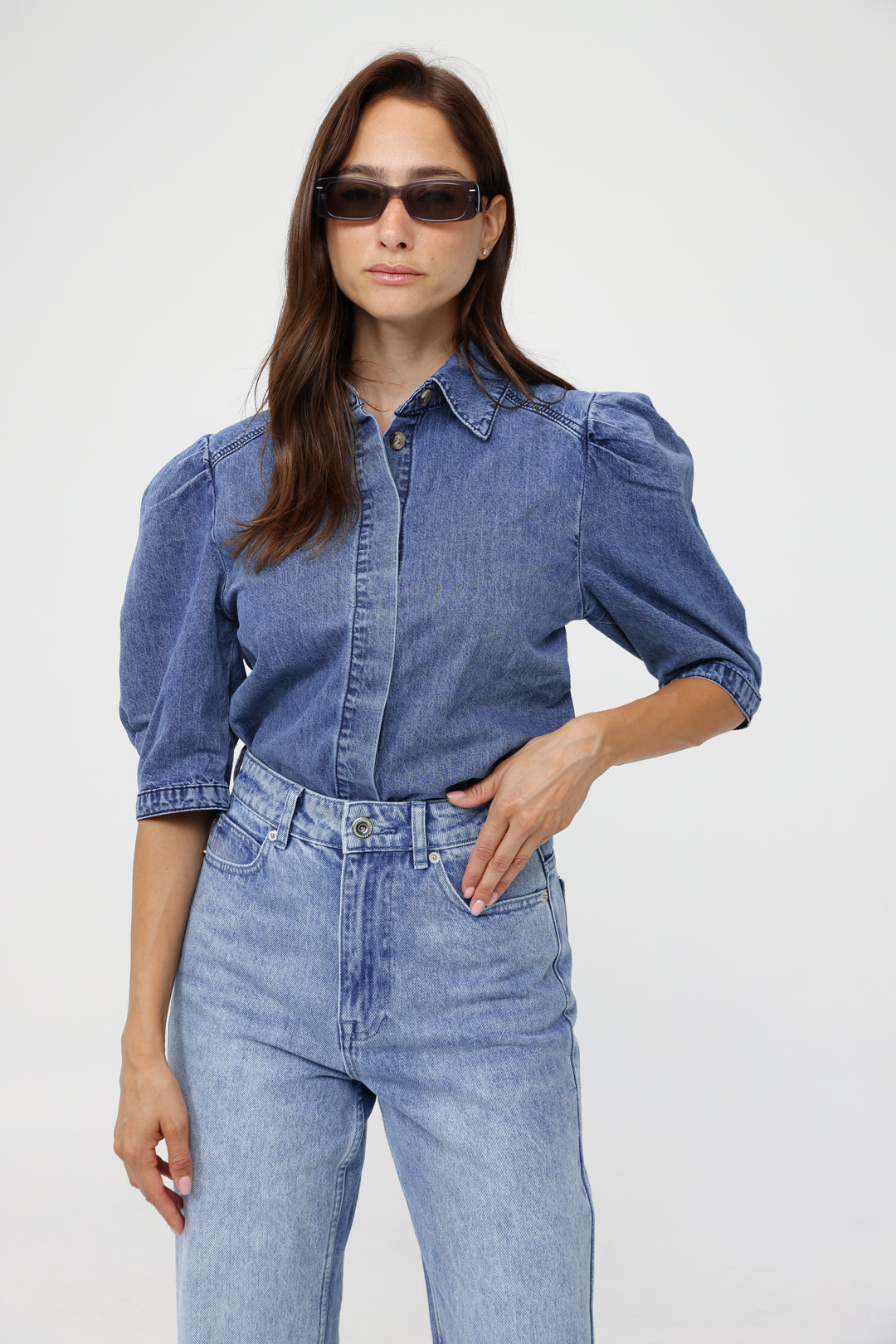 Cubicle Blue Denim Buttoned Shirt