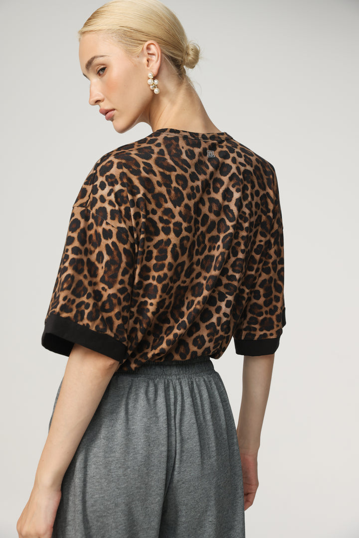 Rock Contrast Leopard T-Shirt
