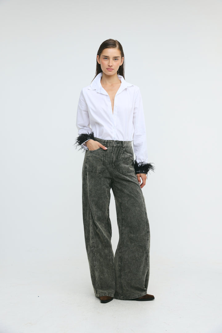 Star 546 Grey Corduroy Denim