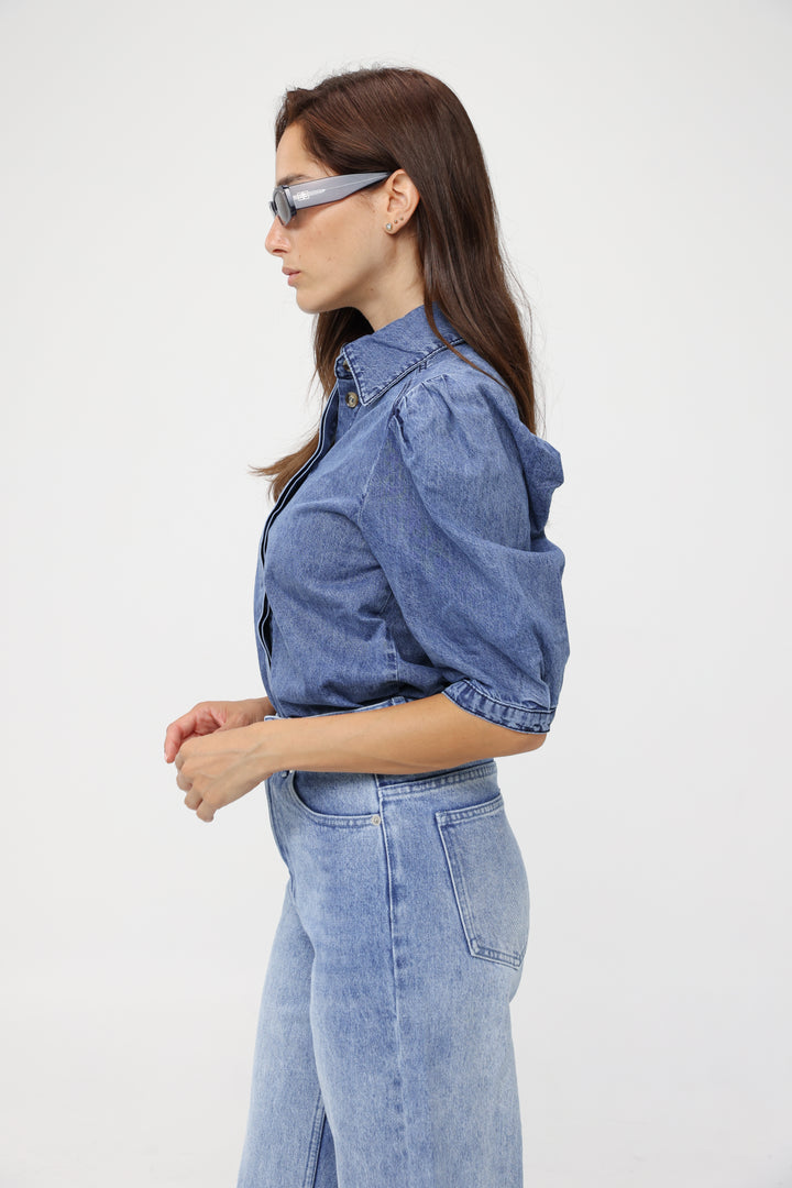 Cubicle Blue Denim Buttoned Shirt
