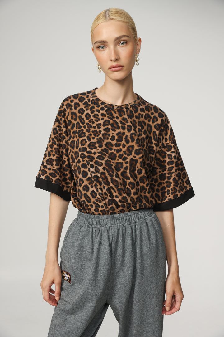 Rock Contrast Leopard T-Shirt