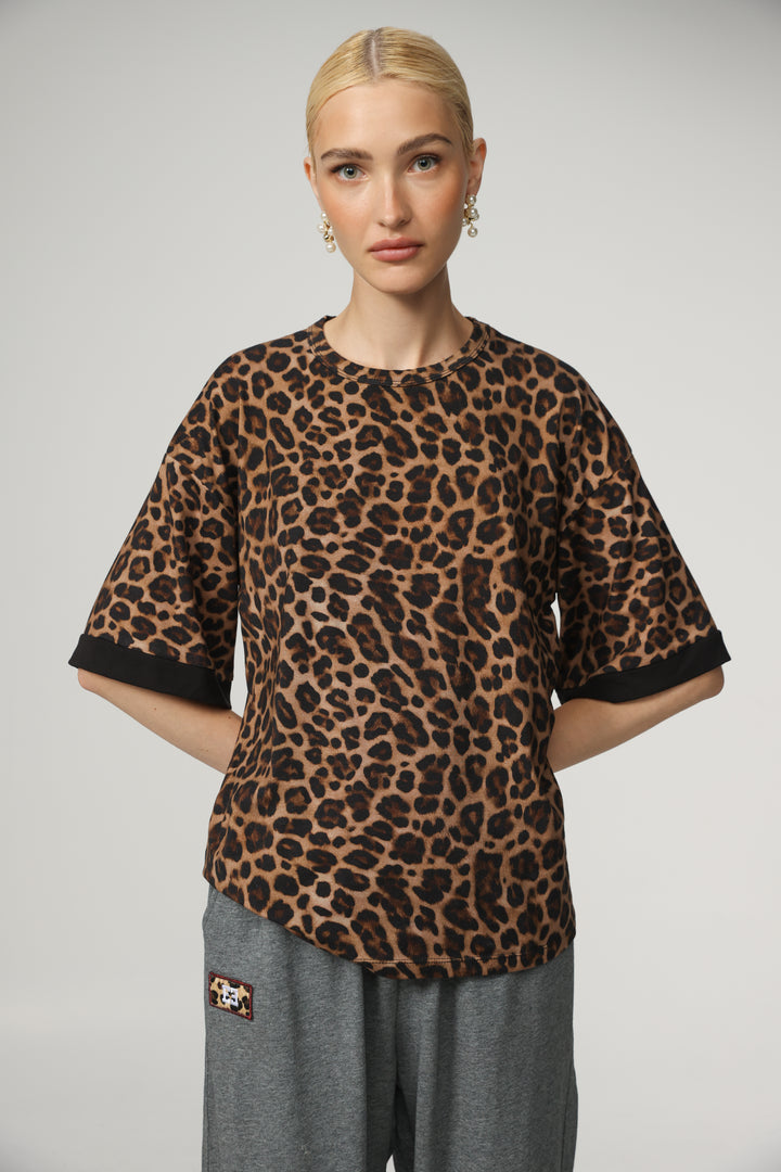 Rock Contrast Leopard T-Shirt