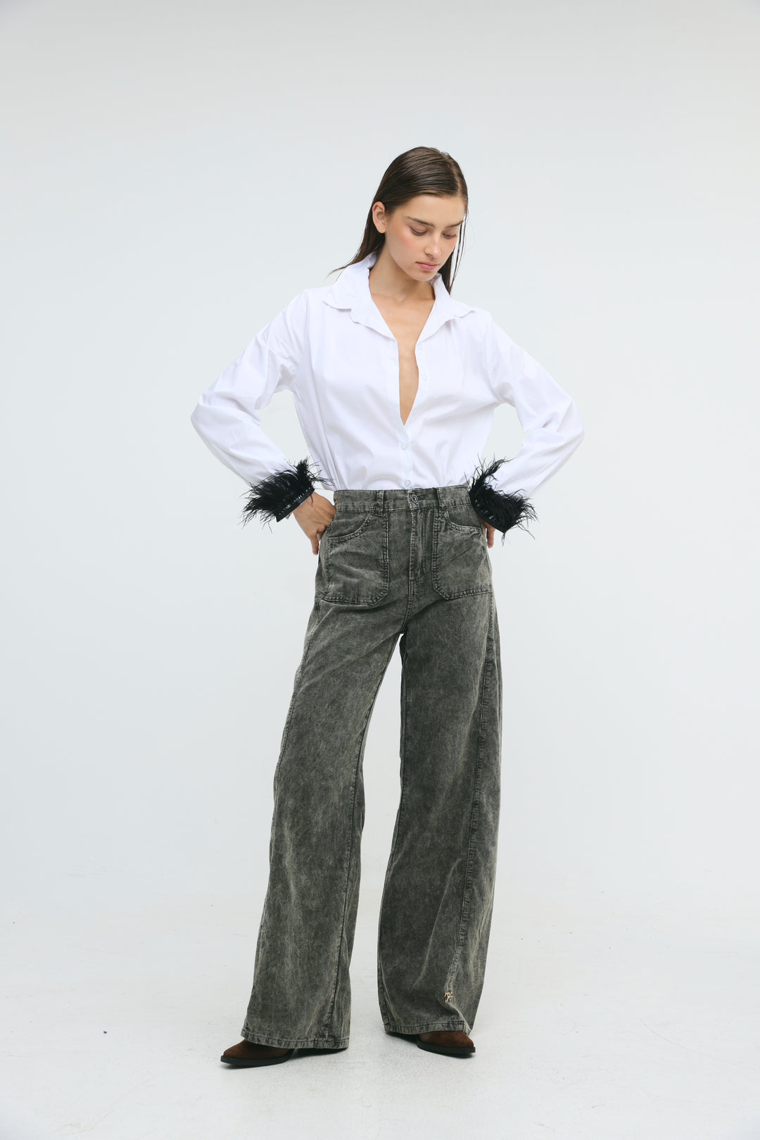 Star 546 Grey Corduroy Denim