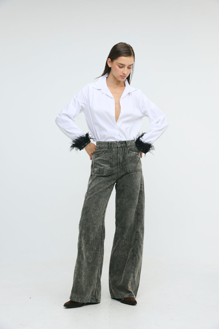 Star 546 Grey Corduroy Denim