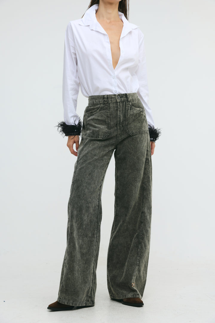 Star 546 Grey Corduroy Denim