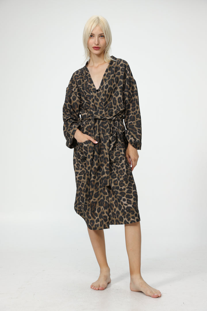 Nina Leopard Robe