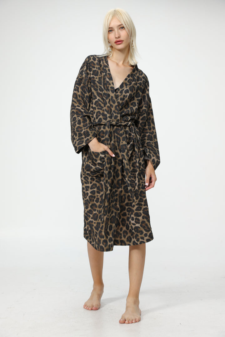 Nina Leopard Robe