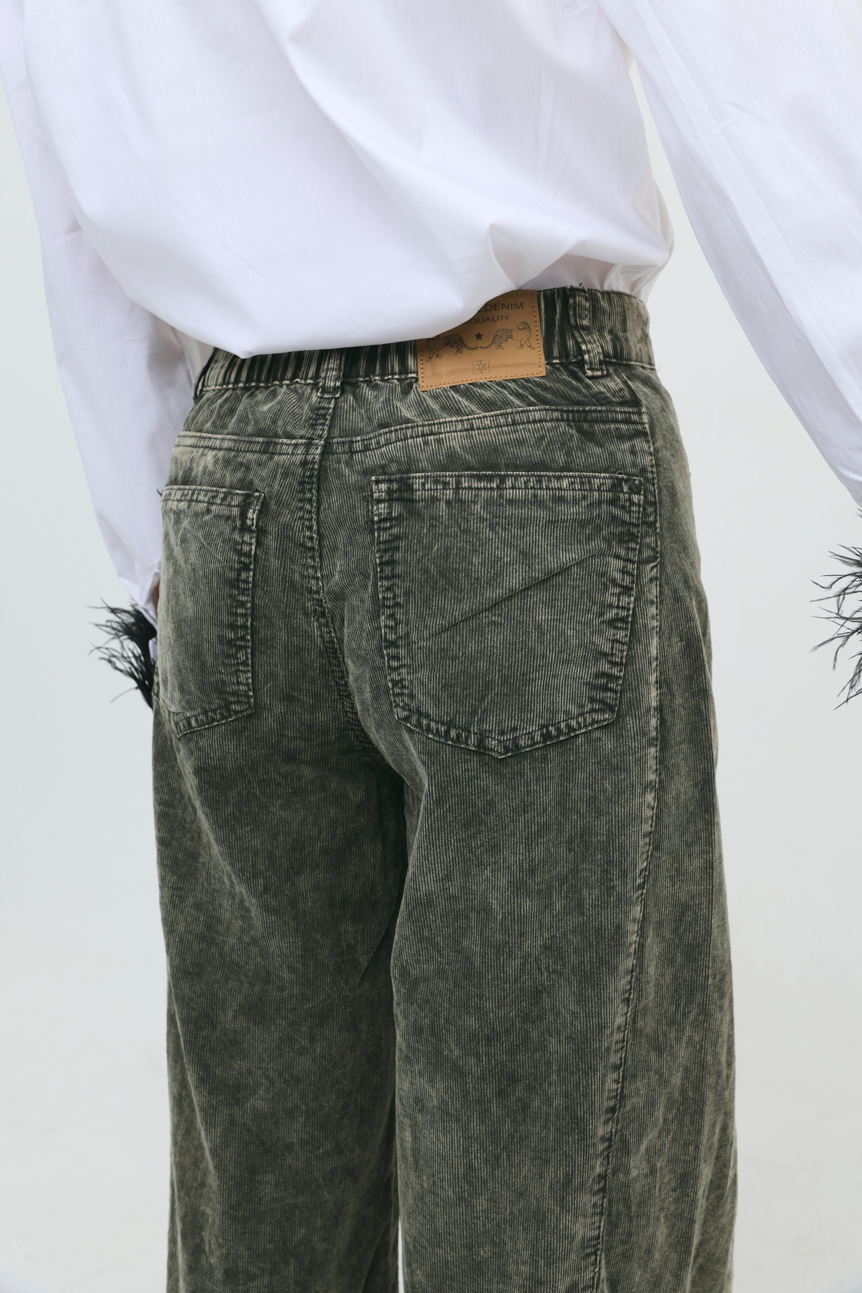 Star 546 Grey Corduroy Denim – SEESTARZ