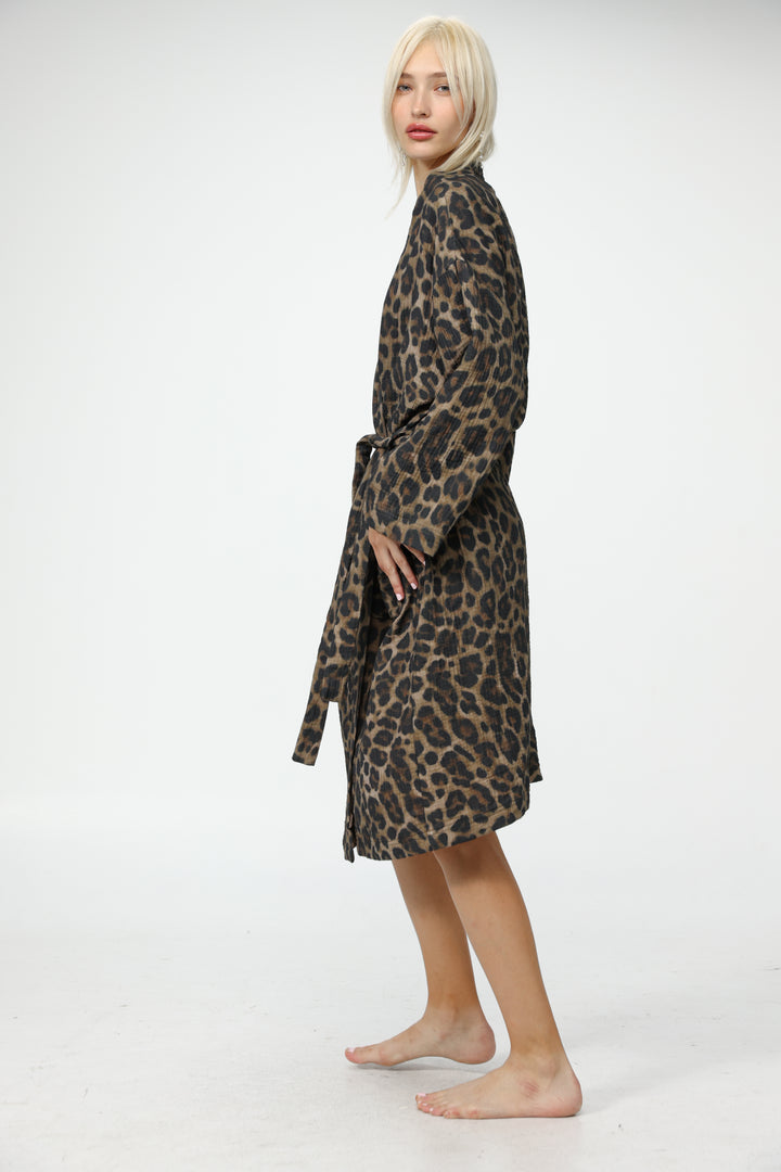 Nina Leopard Robe