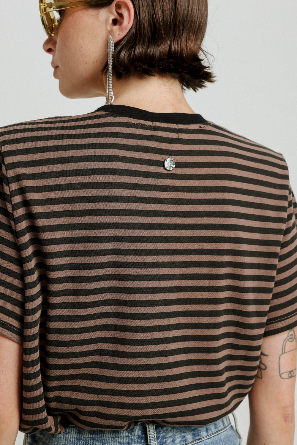 Pioneer Coffee Stripes Padded T-Shirt
