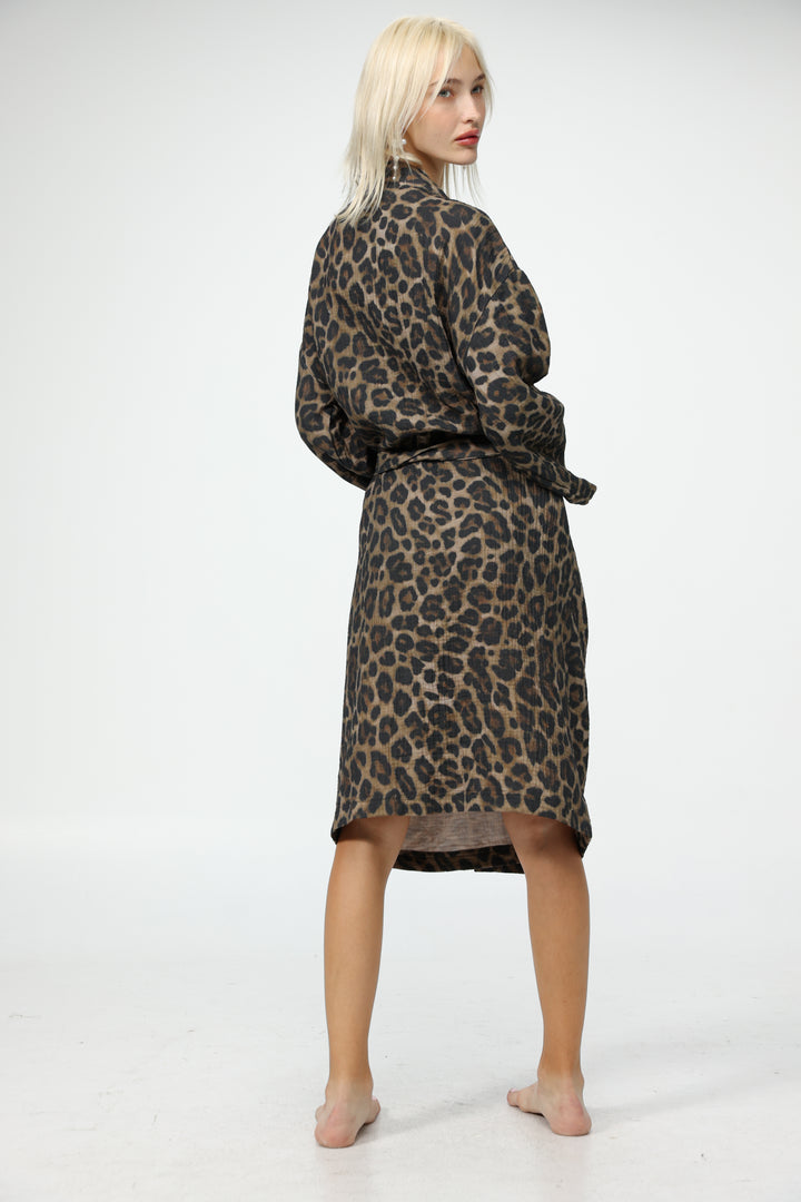 Nina Leopard Robe